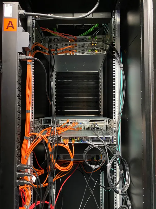 Back side of DutchIS' server rack